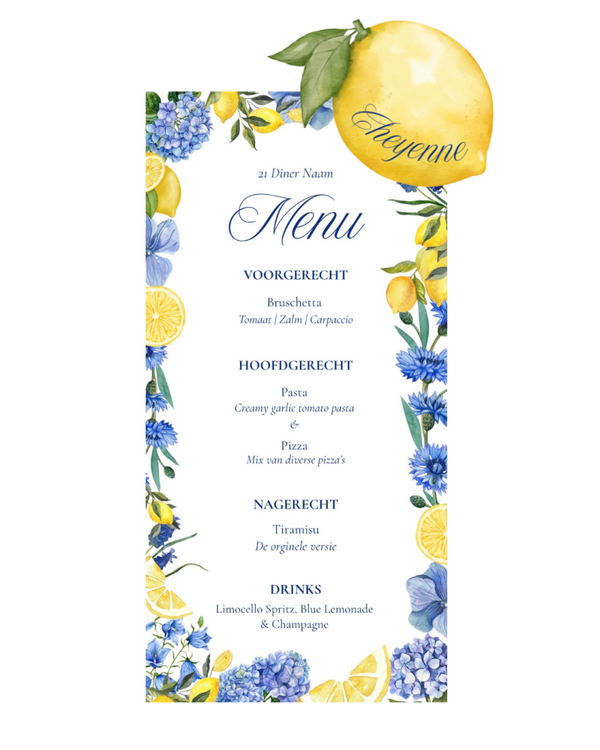 La Dolce Vita Menu& Naamkaarten