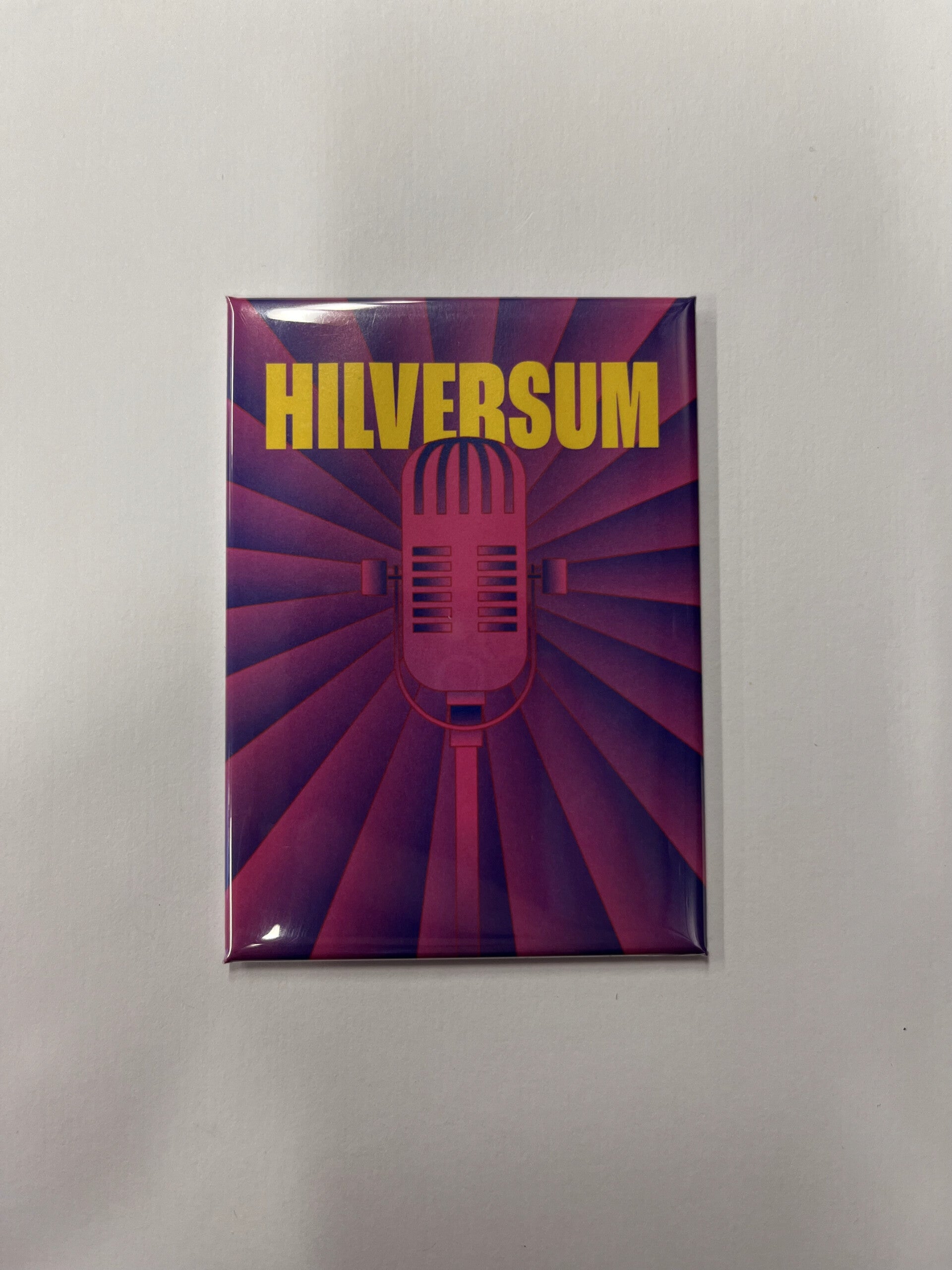 Magneet Hilversum Microfoon Roze-Paars