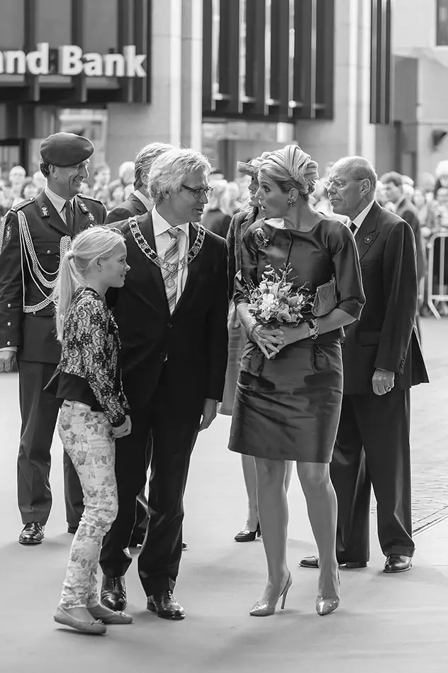 Koningin Maxima verbaasd in Leeuwarden