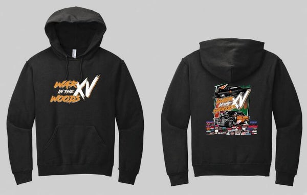 WAR IN THE WOODS XV BLACK HOODIE