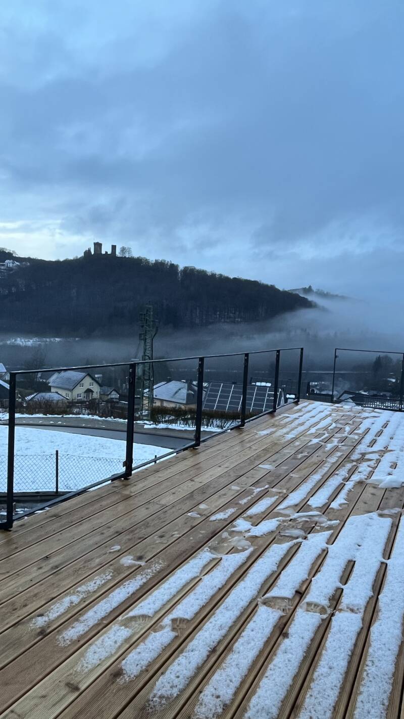 Dachterasse im Winter