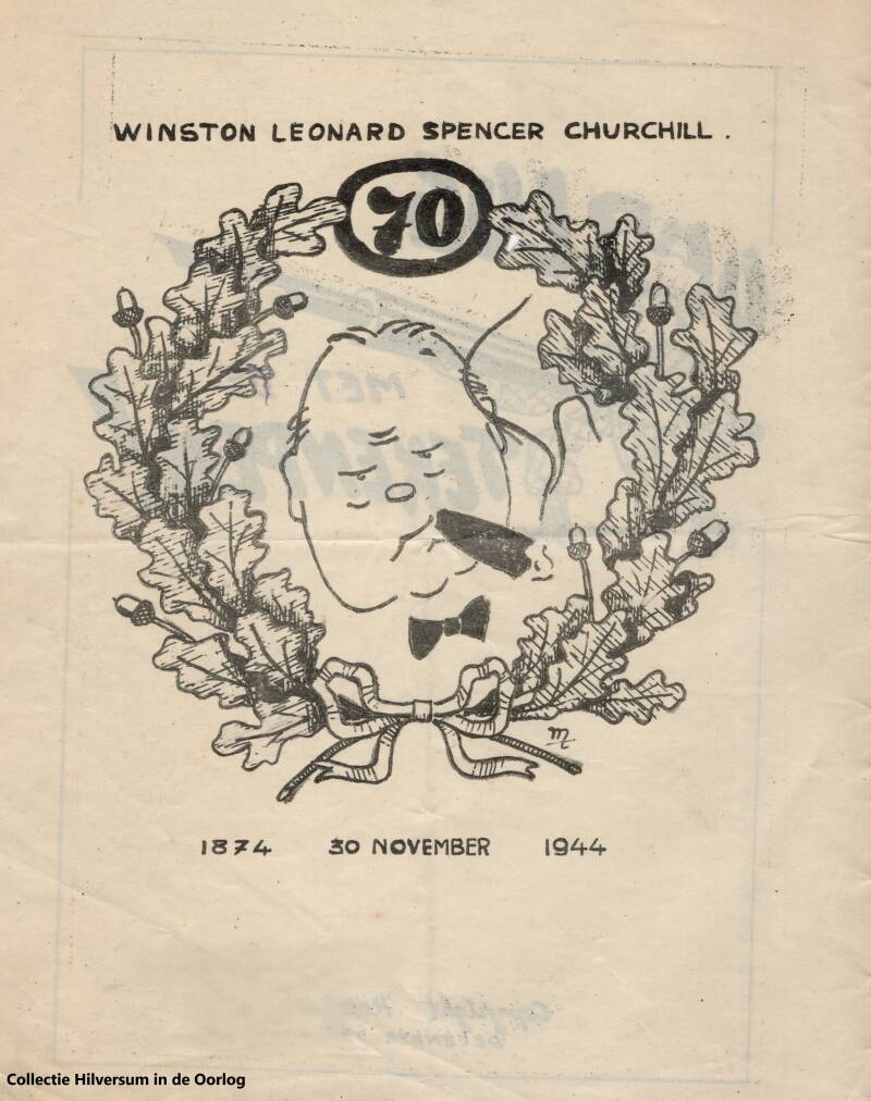 Winston Leonard Spencer Churchill, Rob Korpershoek. Collectie Hilversum in de Oorlog