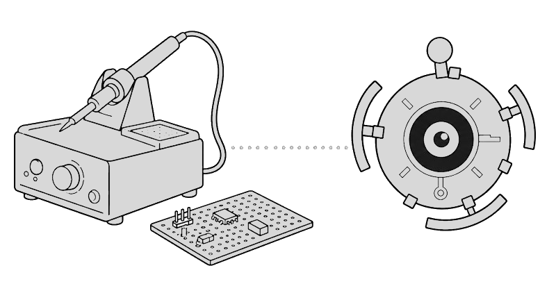 Lötarbeit und Elektronikmontage für elektronische Deko