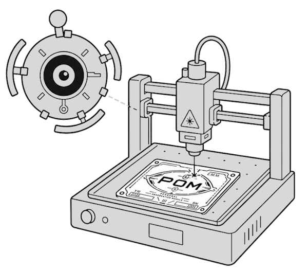 Lasergravur für elektronische Deko