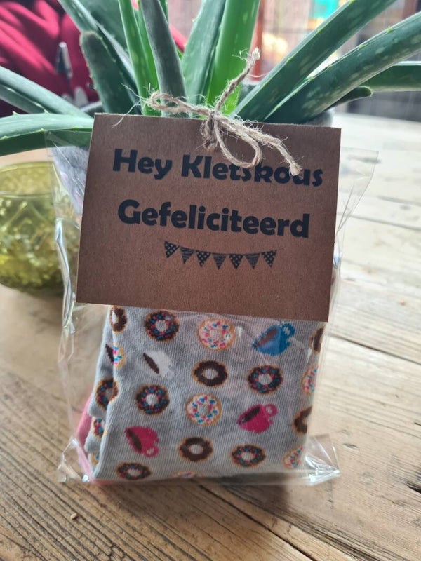 Kletskous donut/koffie
