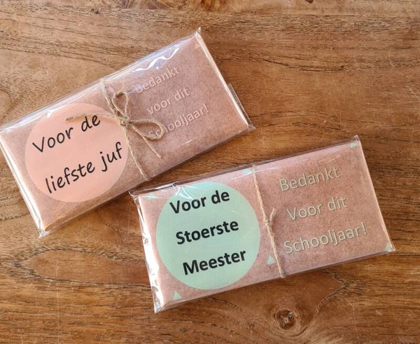 Chocolade reep juf /meester