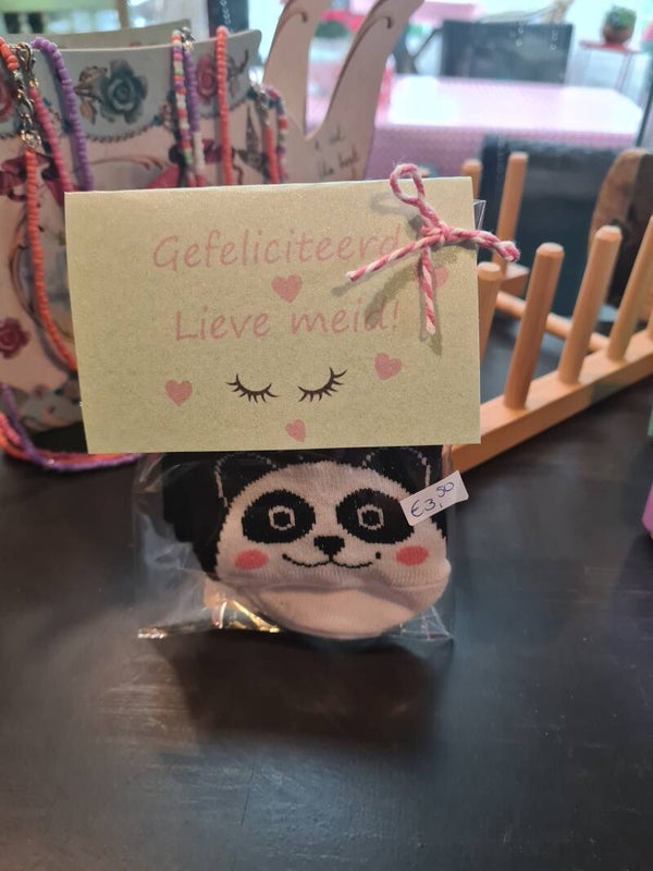 Sokken kids panda beer3,50