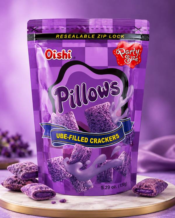 Oishi Pillows Ube-Filled Crackers