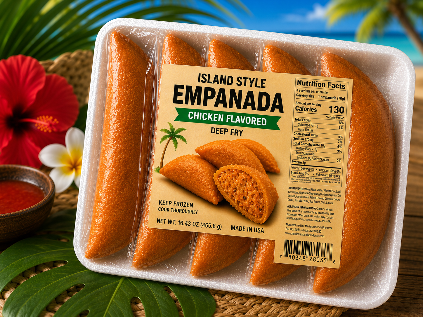 Island Style Chicken Flavored Empanada
