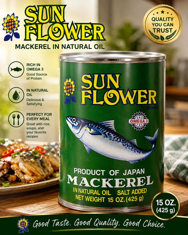 Sun Flower Mackerel in Natural Oil