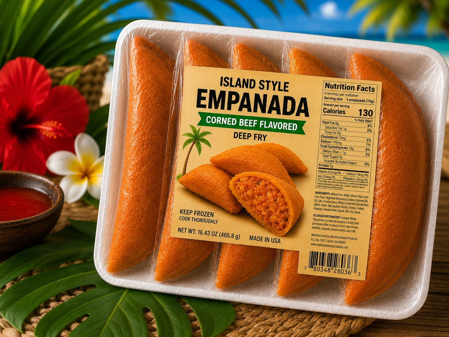 Island Style Corned Beef Flavored Empanada