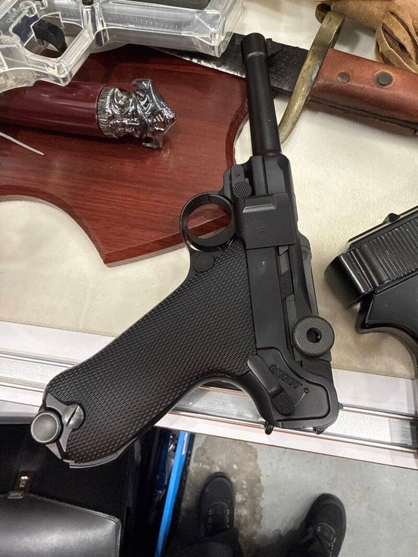 Luger P08 Pistol — Non-Firing Replica, Black Finish