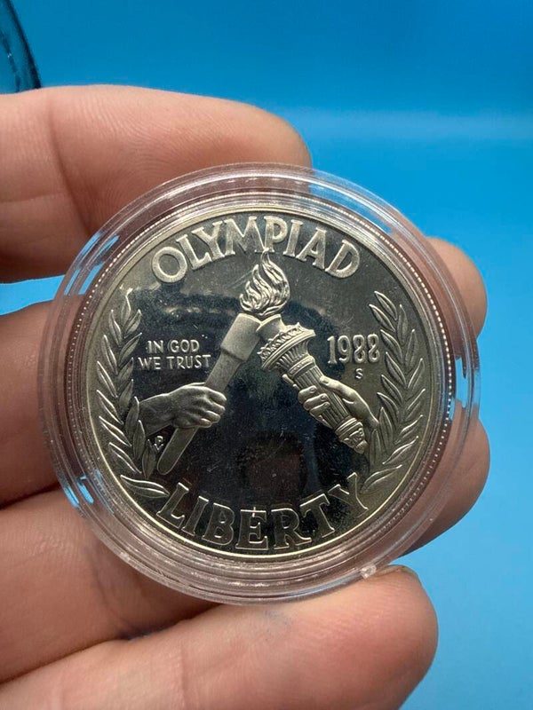 USA 1988-S Olympic Silver Dollar — Proof, Seoul Games