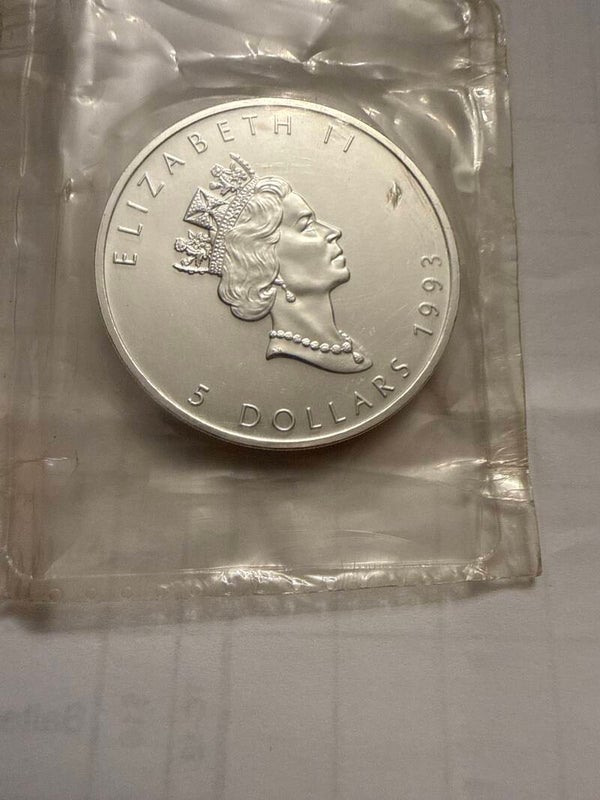 1993 Canada Silver Maple Leaf — 1 oz .9999 Fine Silver, Sealed
