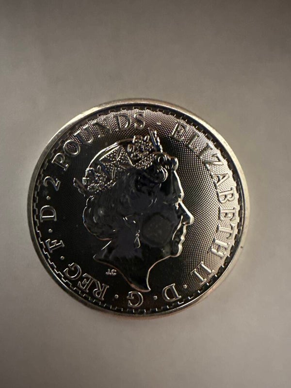 2022 British Britannia 1 oz Silver Coin — Royal Mint, .999 Fine Silver