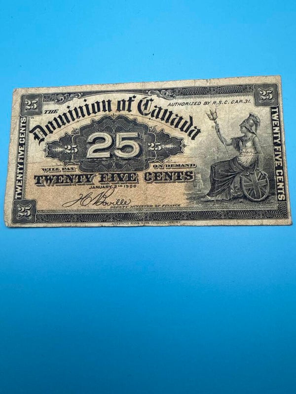 Canada 1900 — 25 Cents Shinplaster, Dominion Note