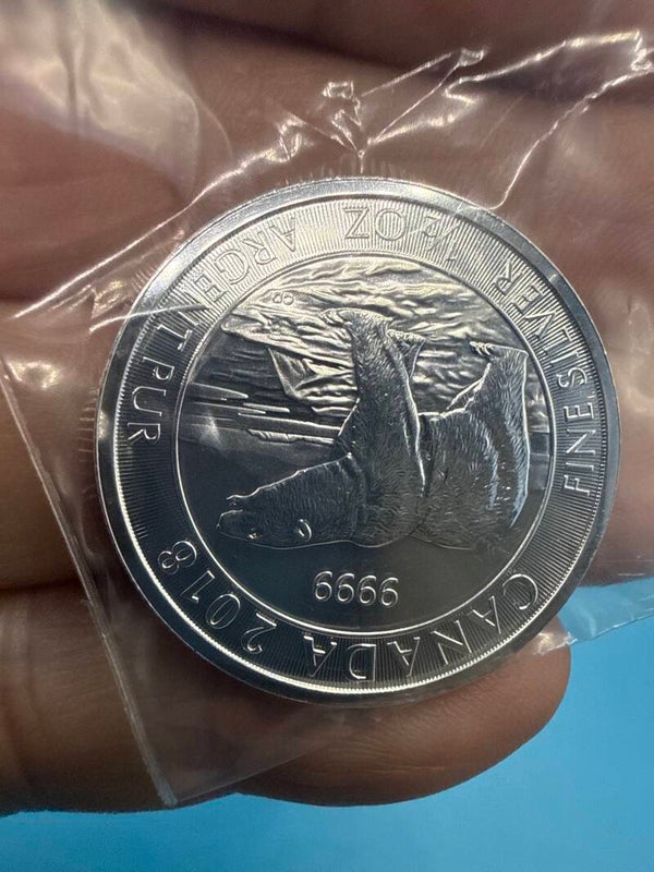 Canada 2018 $2 — 1/2 oz Fine Silver Polar Bear (RCM Bullion