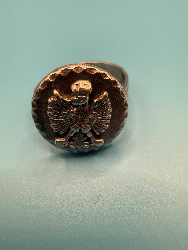 Poland WWII 1943 — Home Army (AK) Silver Signet Ring, Polish Eagle