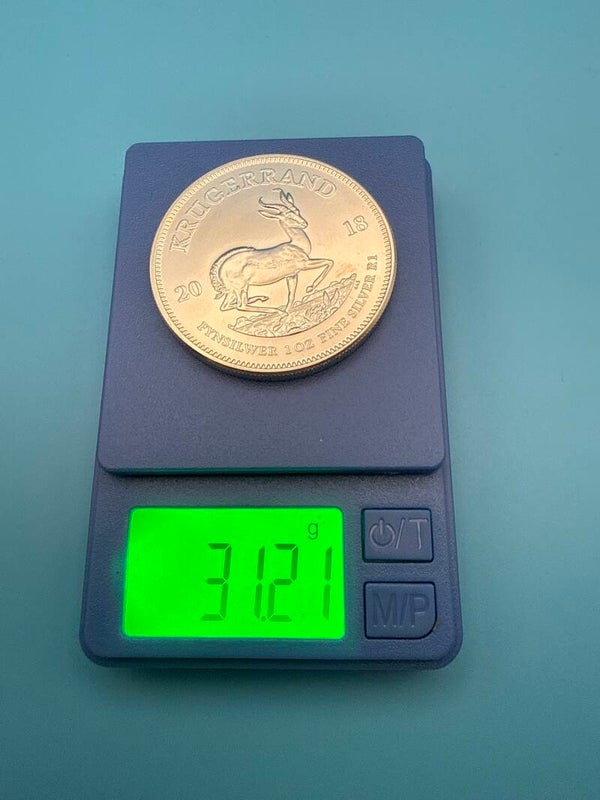 2018 South Africa Silver Krugerrand — 1 oz .999 Fine Silver, BU