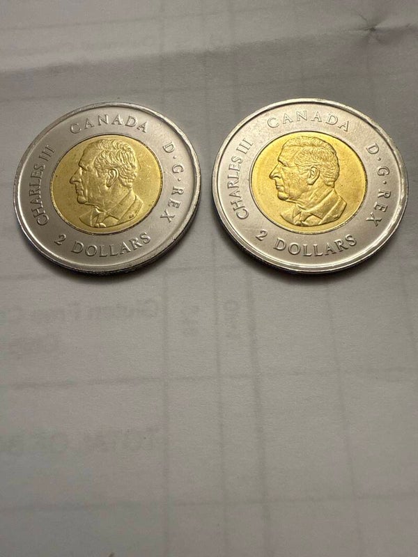 2026 Canada $2 Toonie Pair — Royal Canadian Legion 100th Anniversary (Coloured + Non-Coloured