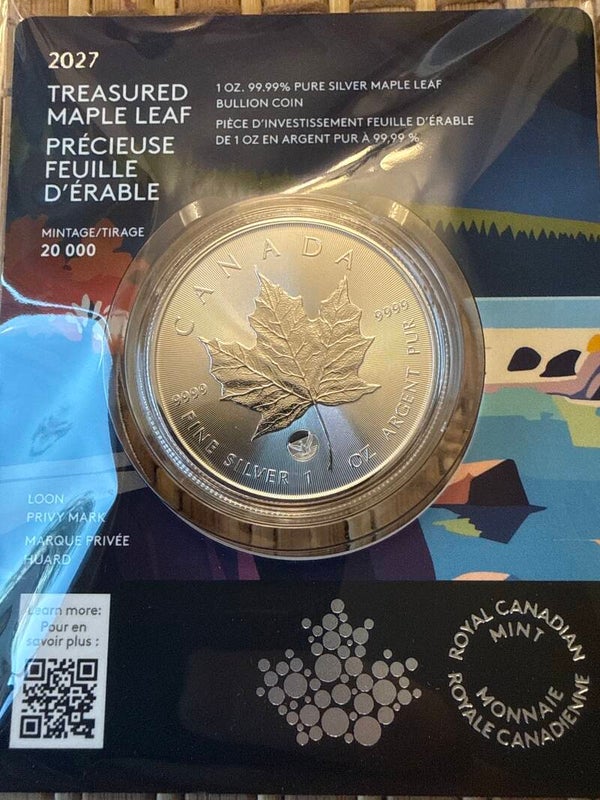 2027 Treasured Maple Leaf — Year of the Goat Privy, 1 oz 99.99% Silver