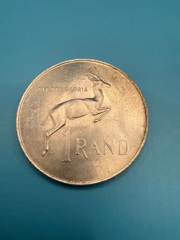 South Africa 1967 — 1 Rand, Verwoerd Memorial Issue, .800 Silver