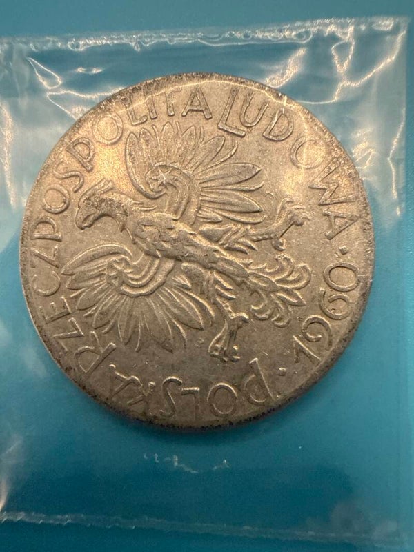 Poland 1960 — 5 Złotych "Rybak" (Fisherman), Aluminium, PRL