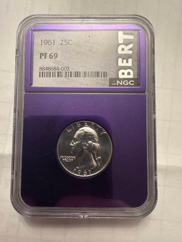 1961 USA Washington Quarter — NGC PF69 Proof, 90% Silver