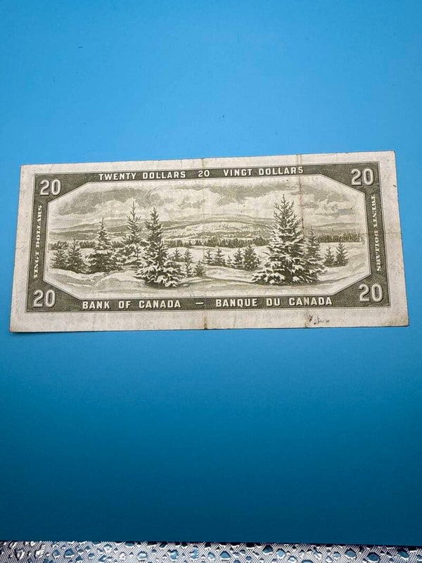 Canada 1954 — $20 Devil's Face Note, Coyne–Towers