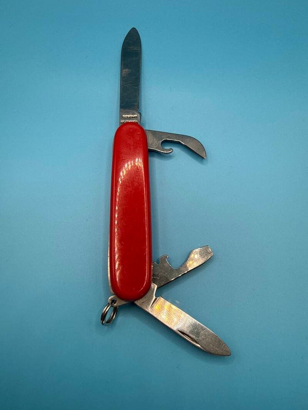 Mikov Czechoslovakia — Vintage Red Multi-Tool Pocket Knife