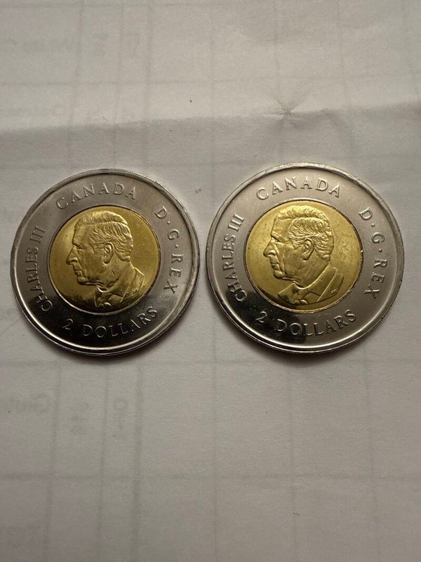 2026 Canada $2 Toonie Pair — Royal Canadian Legion 100th Anniversary (Coloured + Non-Coloured