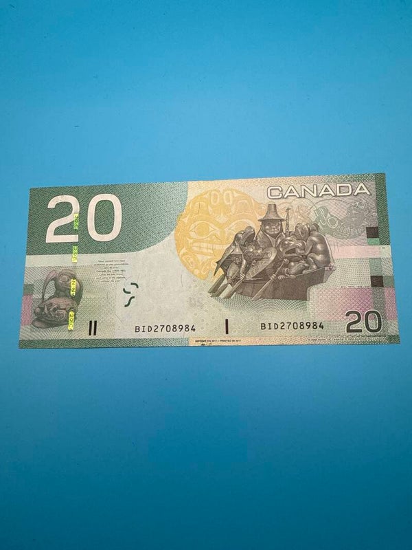 Canada 2004 $20 Banknote — Jenkins–Carney, BC-64b, Printed 2011