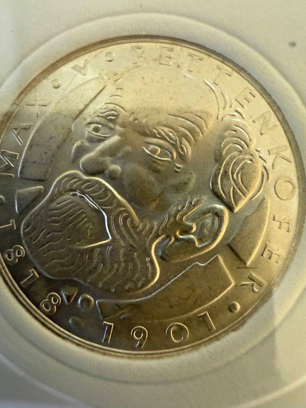 No 7 - Lot 4 Germany 5 Mark Silver 625 - Pettenkofer 1968 + Raiffeisen + Humboldt 1967 - $40 Each