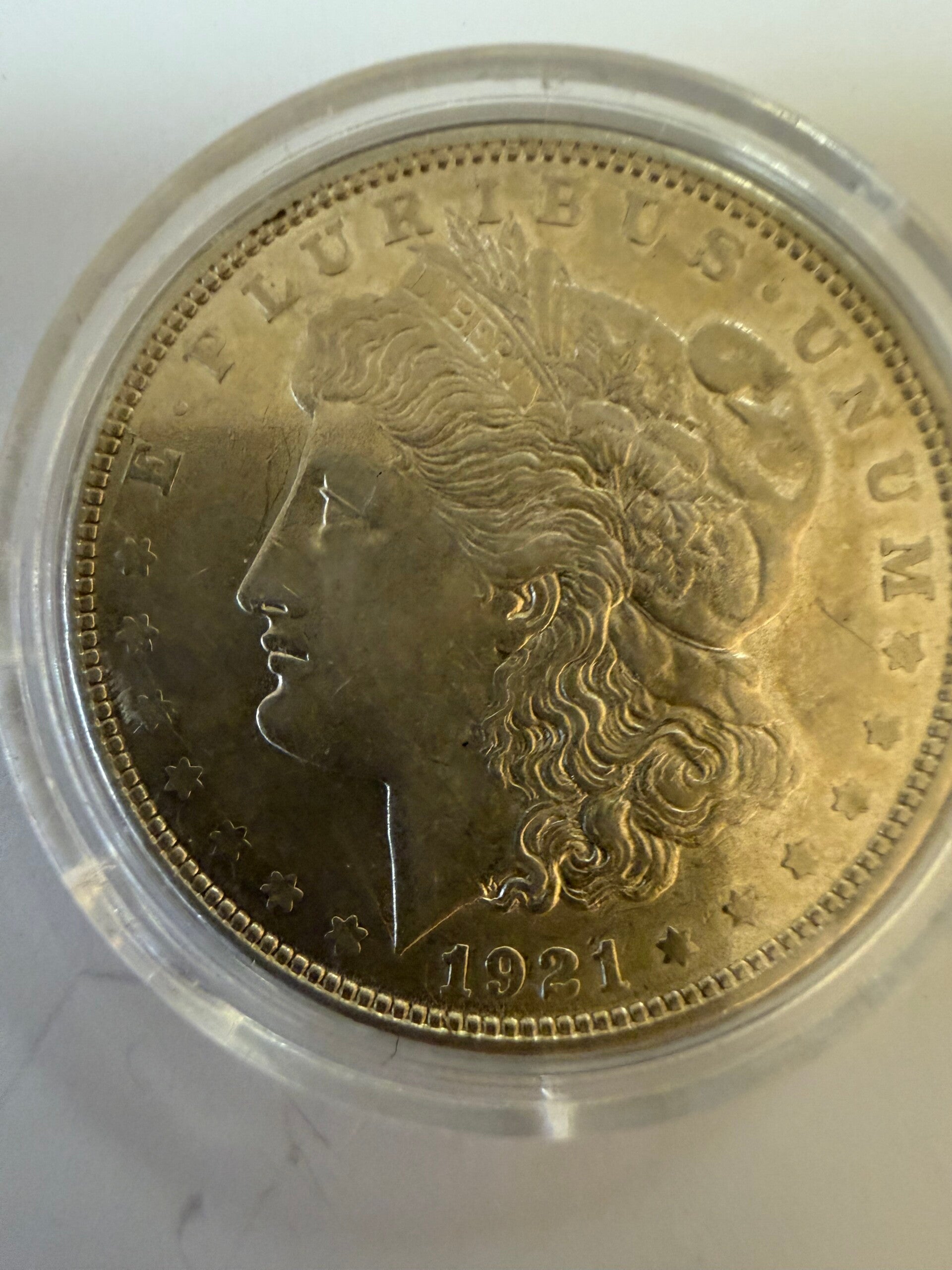 No 9 - Lot 4 Silver - 1921 Morgan $175 + D-Day Dollar $140 + 2x Germany 5 Mark $40 Each - Total $395