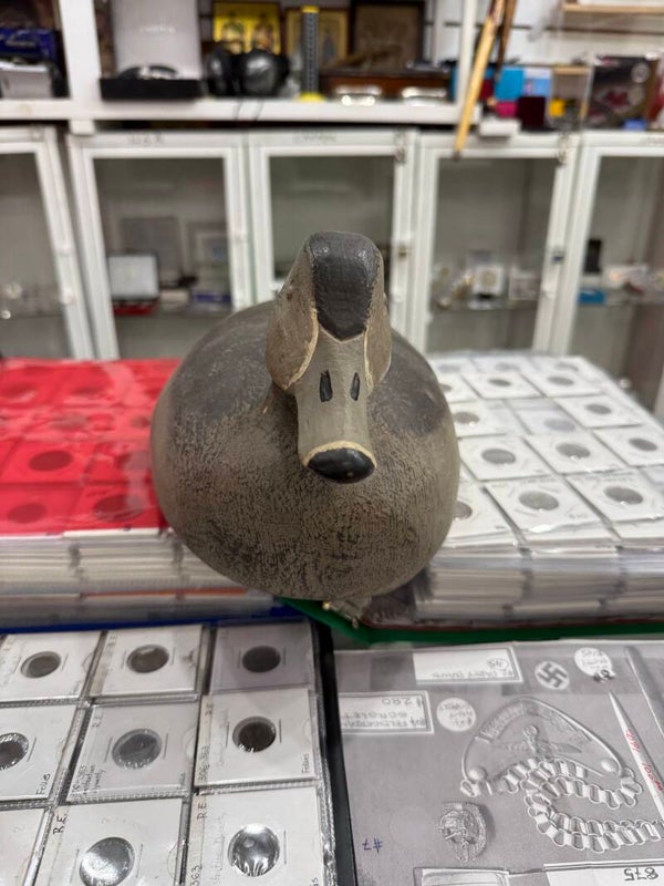 Vintage Wooden Duck Decoy — Black Duck-Style, Original Paint
