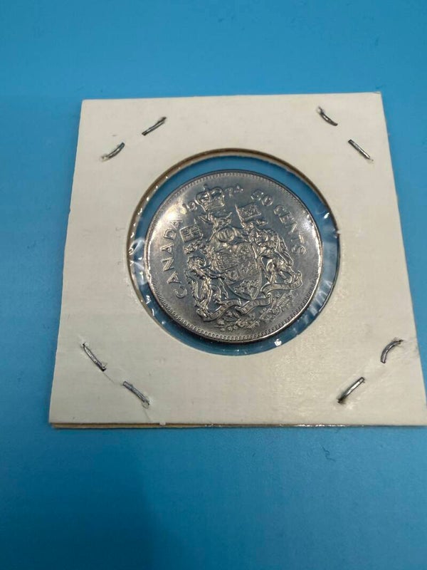 : Canada 50 Cents 1974 — Elizabeth II, Coat of Arms (Nickel
