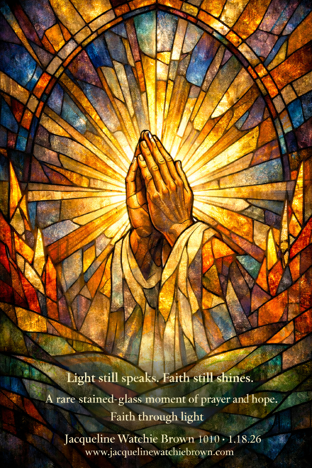 Faith Through Light – Sacred Stained Glass Prayer Art (Digital Download
