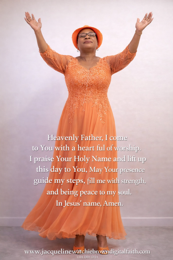 Lifted in Worship – Faith Art Print