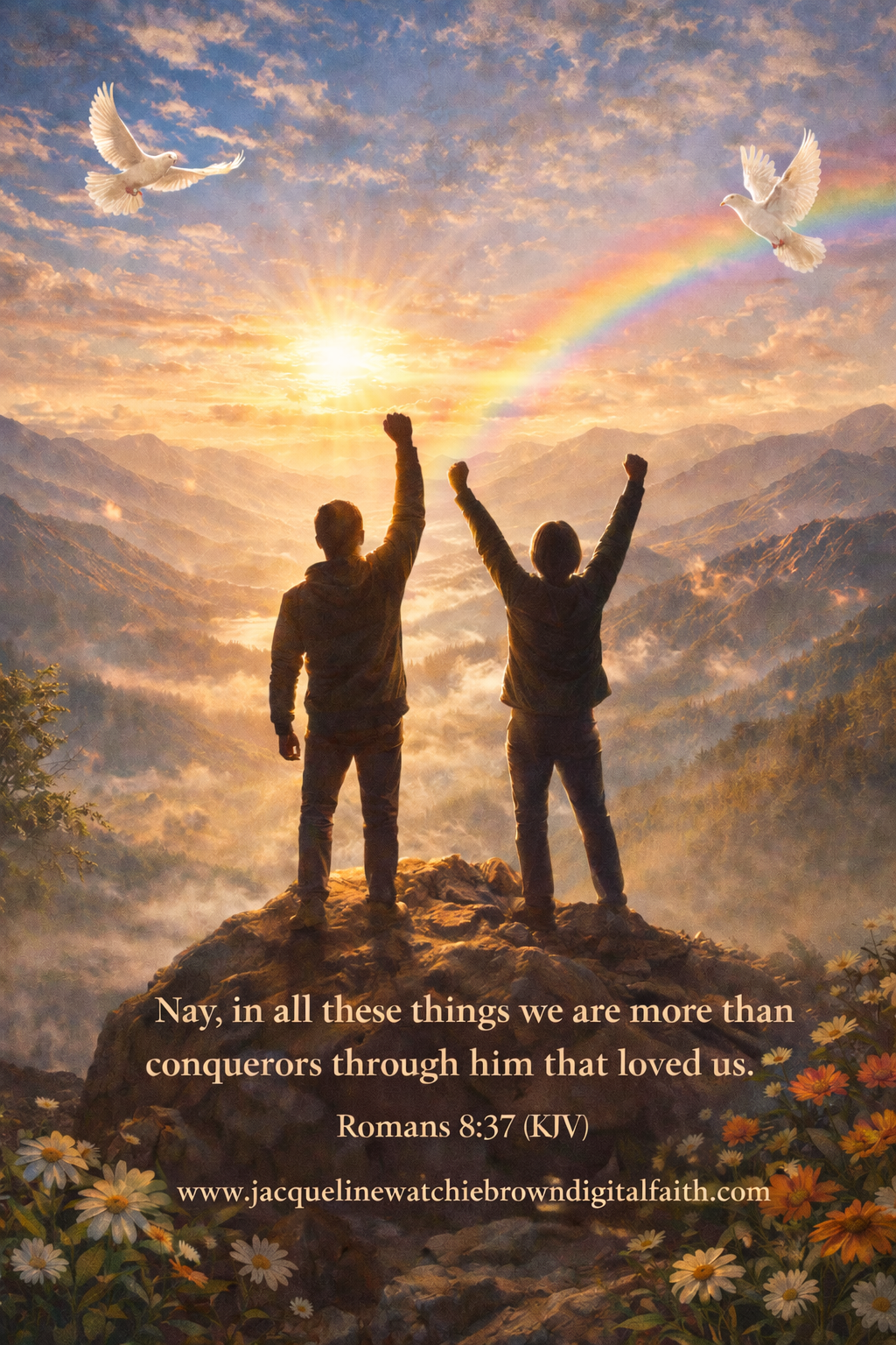 More Than Conquerors – Faith Digital Art (KJV