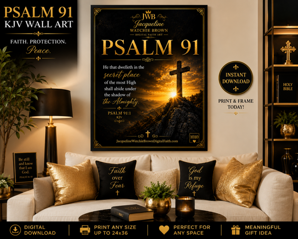 Psalm 91 KJV Wall Art