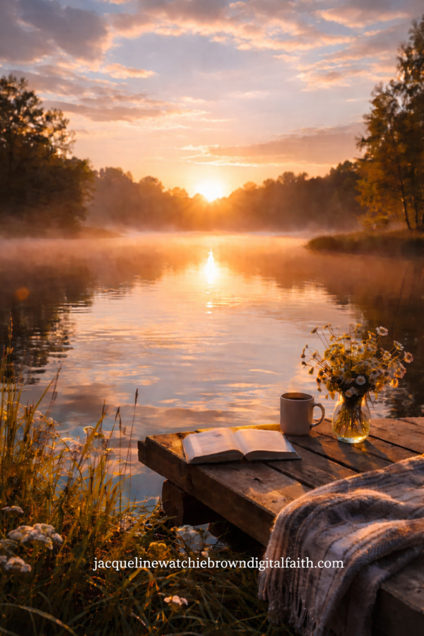 Morning Prayer – Peaceful Sunrise Faith Image