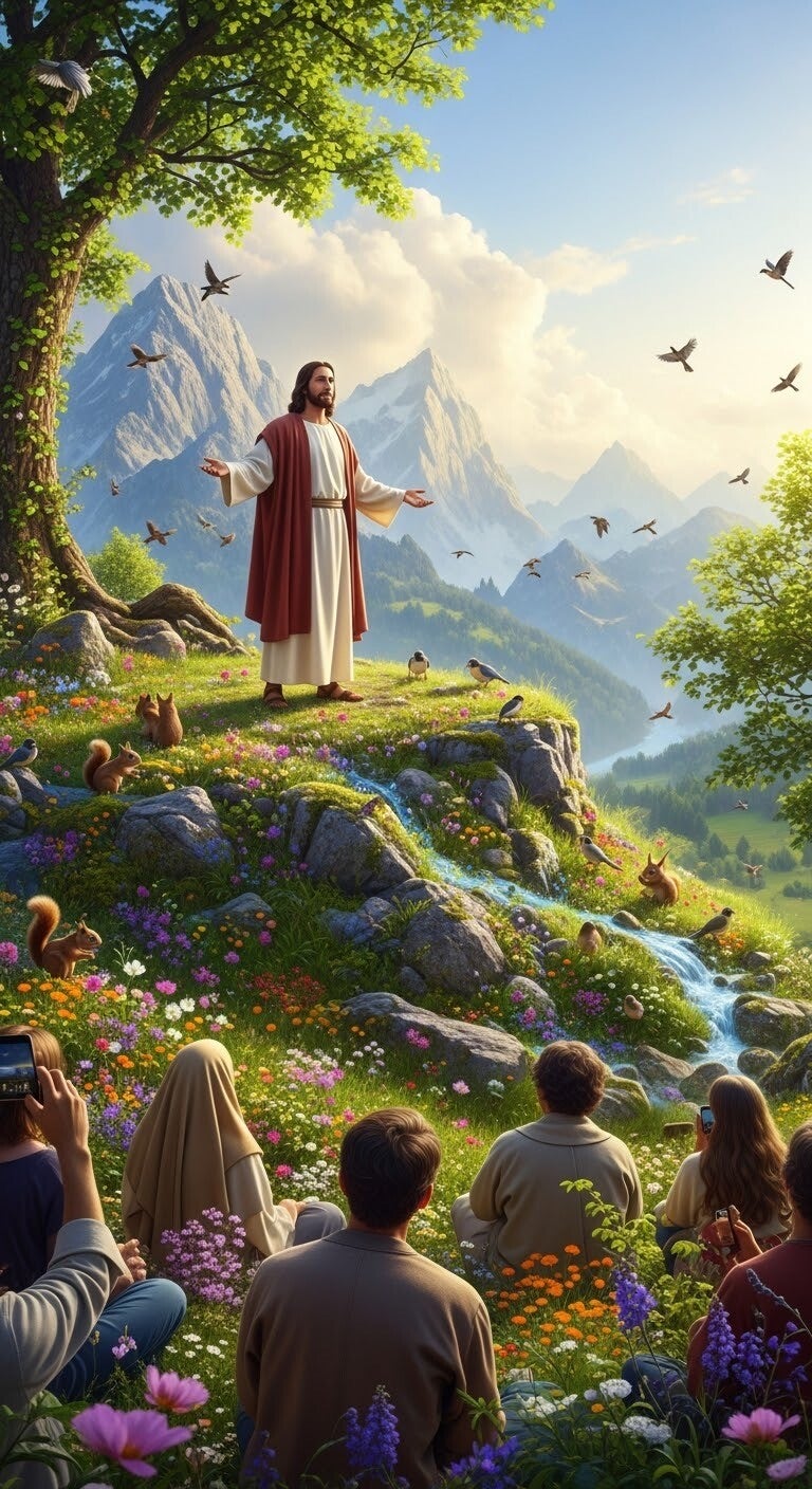 Jesus Teaching in Creation Digital Download