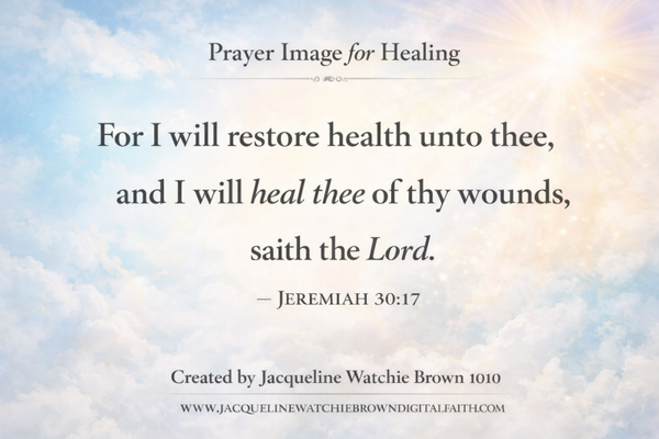Prayer Image for Healing Digital Download