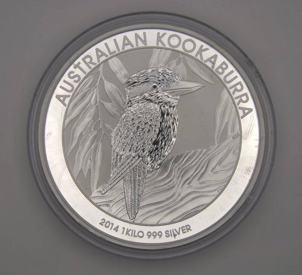 Australian Kookaburra 1 kilon hopea kolikko