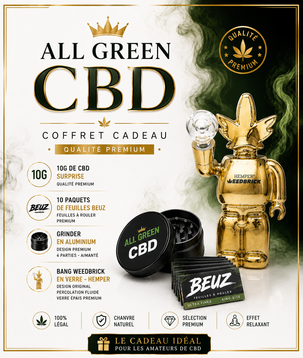 Coffret Cadeau ALL GREEN CBD – Édition Premium 🎁