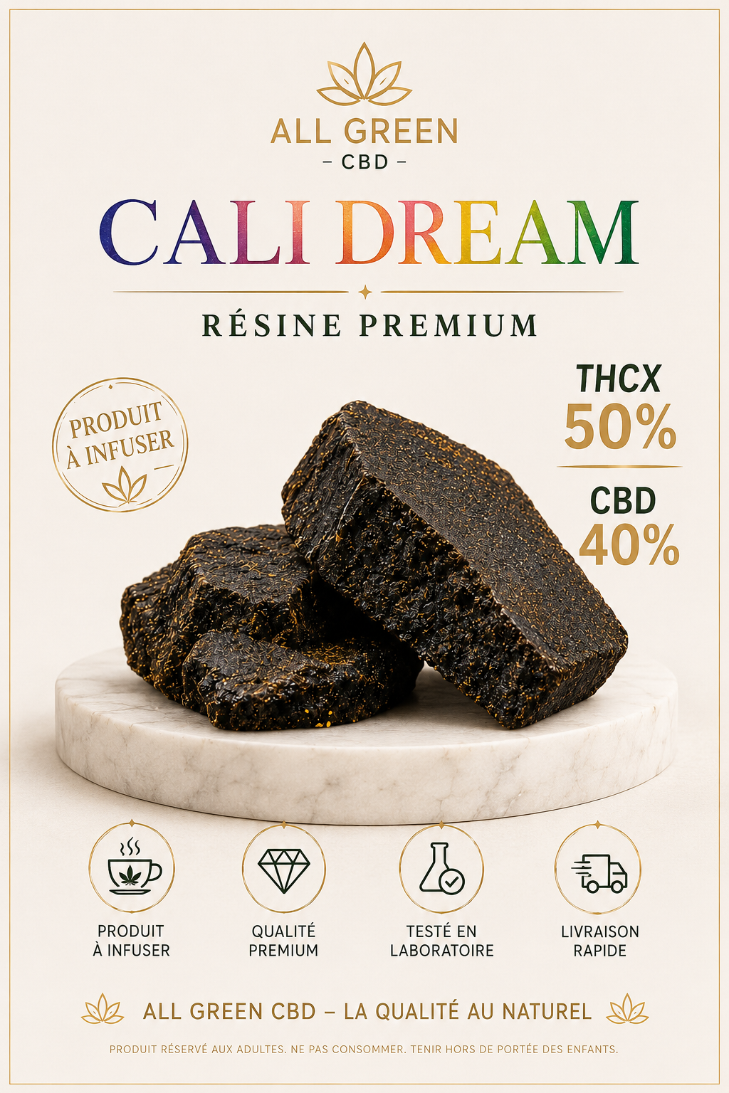 CALI DREAM THCX 50% / CBD 40%