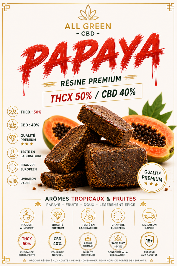 Papaya THCX 50% CBD 40%