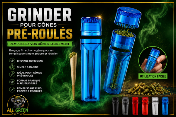 GRINDER POUR CÔNES PRÉ-ROULÉS