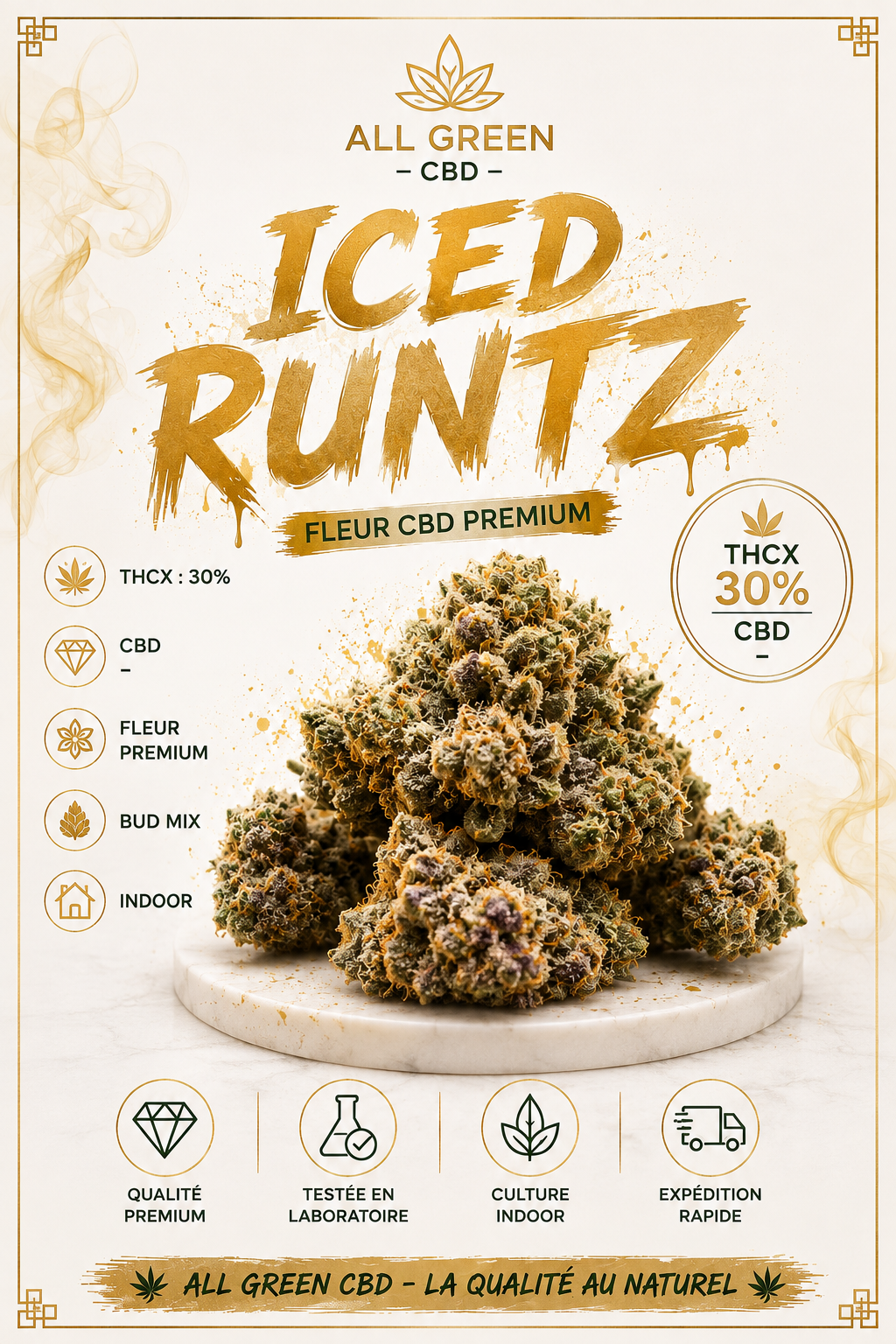 ICED RUNTZ FLEUR THCX 30% • INDOOR