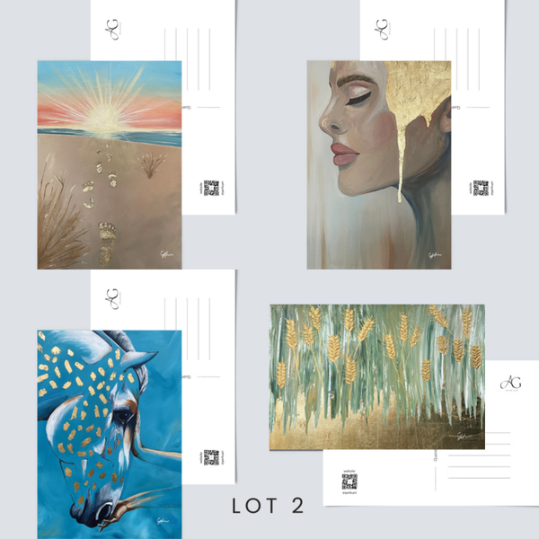 LOT DE 4 CARTES POSTALES